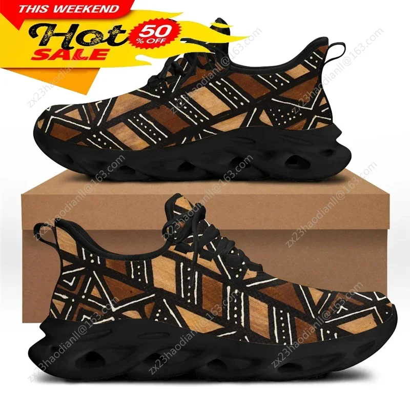 Ethnic Fashion For Women - アフリカ民族部族柄スニーカー男性用新しいメンズファッションフレックスコントロールランニングシューズレースアップフットウェア