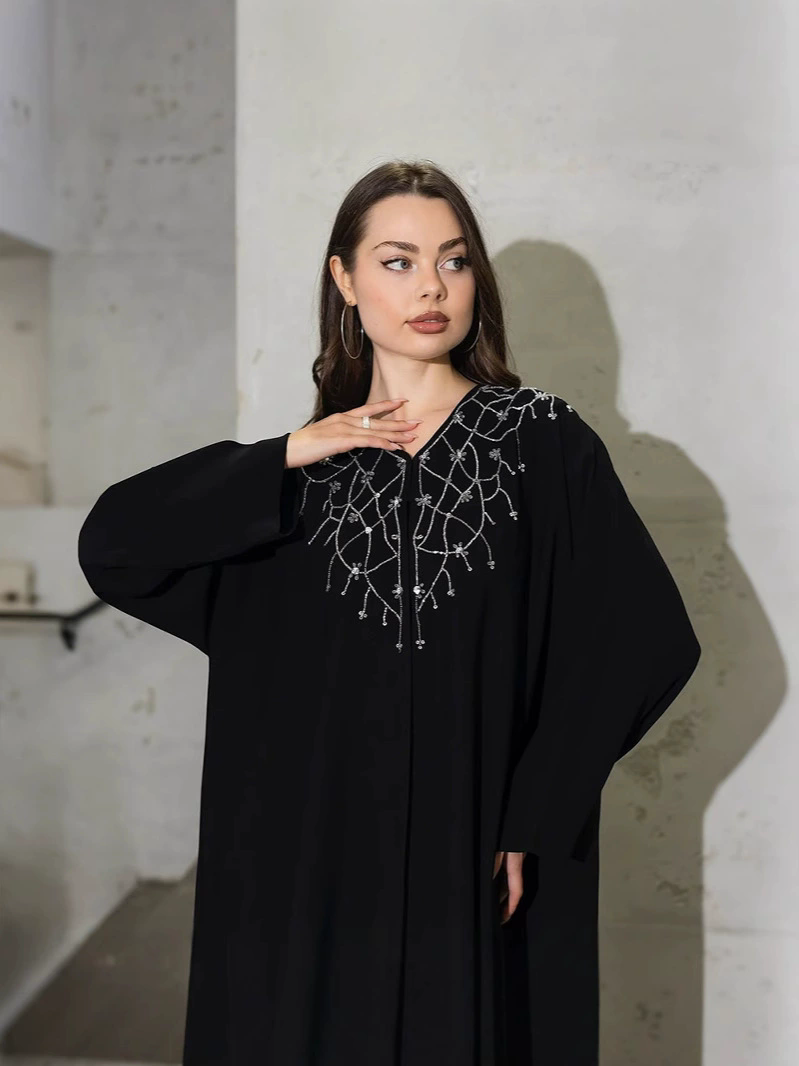 Jalabiya Women Arabic - アバヤ女性のためのパーティードレスダイヤモンドラマダーモロッコカフタンサウジアラブローブジャラビヤイードイスラム教徒ドバイベスト