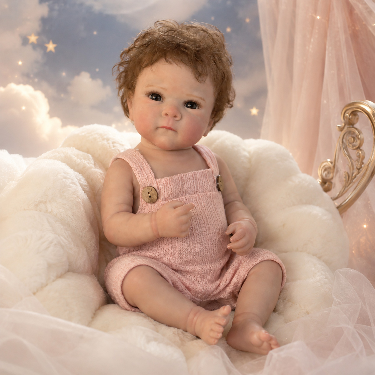 Ethnic Fashion Girls - 50CM リボーンドール リアルな新生児 3Dスキン 可視血管 可愛い仲間