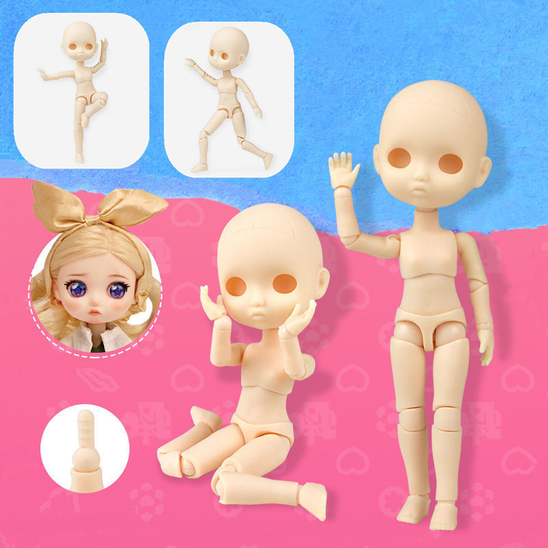 Ethnic Fashion House - Doolli-関節式ボディまたはヘッド1/8 ob11の人形,15cm,メイクアップ用のかわいいおもちゃ