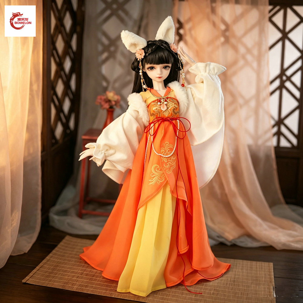 Ethnic Fashion Girls - 手作り1/3 BJDドール フルセット 大型60cm レッドフォックス フェアリー