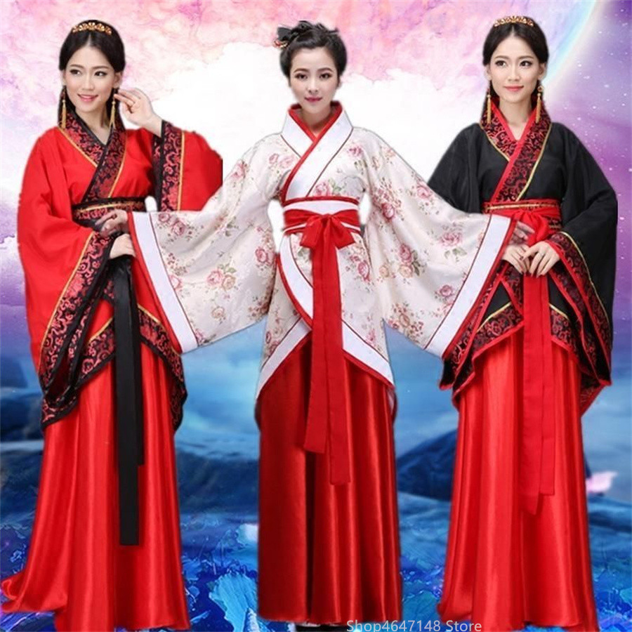 中国の漢服女性服中国ドレスコスプレパフォーマンス衣装ダンスウ - Ethnic Fashion Wear のレビューと価格