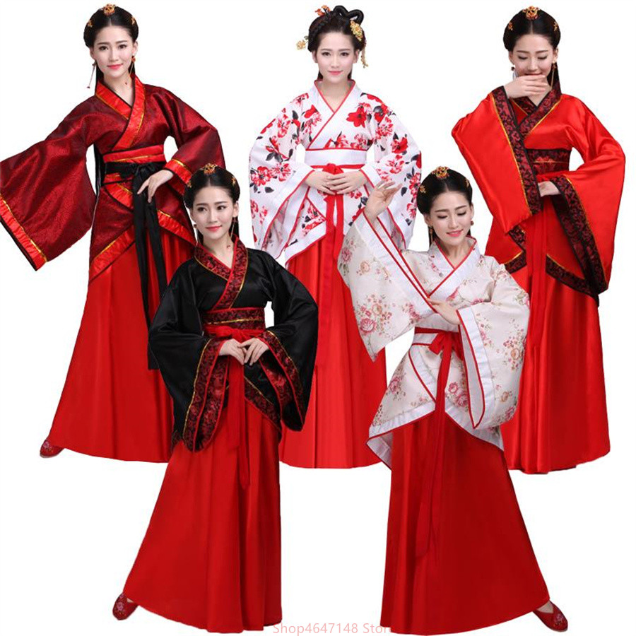 中国の漢服女性服中国ドレスコスプレパフォーマンス衣装ダンスウ - Ethnic Fashion Wear のレビューと価格