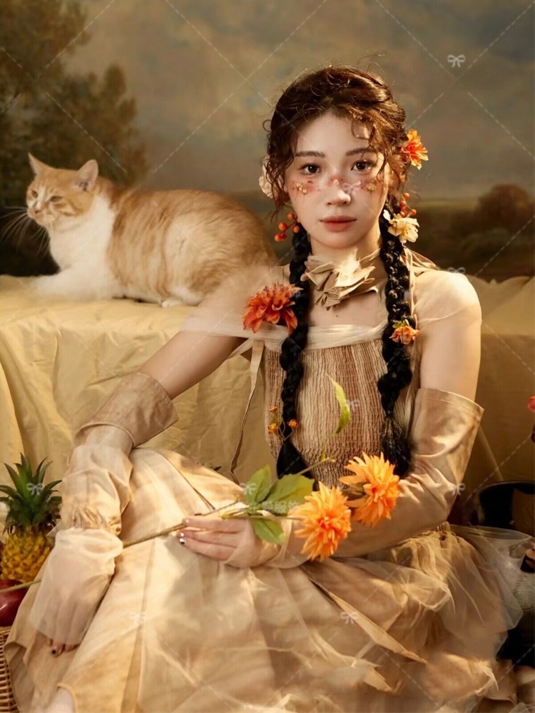 ファッショナブルなアート写真撮影用衣装セット ヴィンテージ風 - Ethnic Fashion Studio のレビューと価格