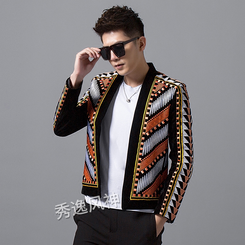 エスニックスタイルスーツ輸入ベルベット刺繍メンズジャケット韓 - Ethnic Fashion Imports のレビューと価格