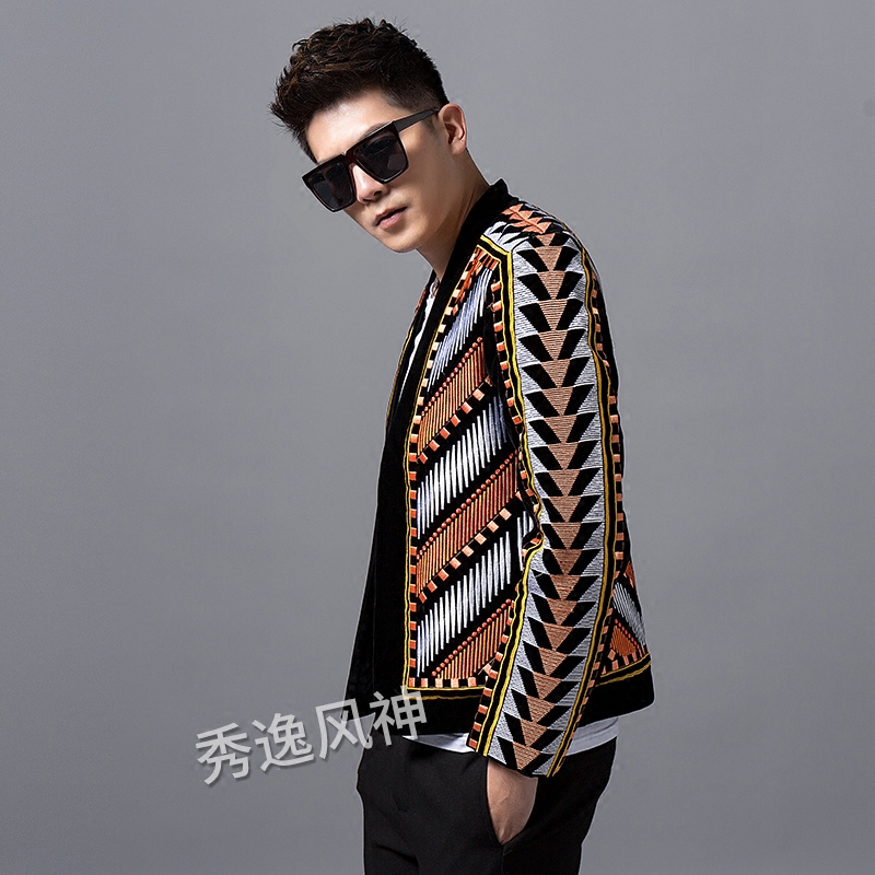 エスニックスタイルスーツ輸入ベルベット刺繍メンズジャケット韓 - Ethnic Fashion Imports のレビューと価格