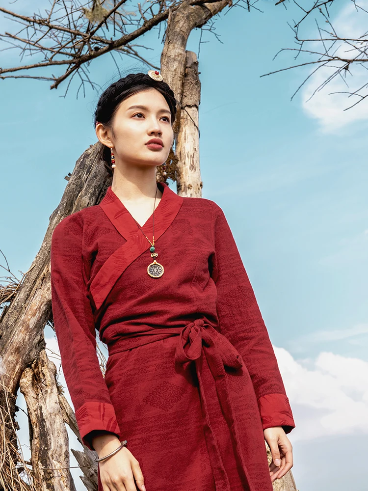 チベットの女性の日常着,伝統的な服,オリエンタルな服,中国の - Ethnic Fashion Wear のレビューと価格