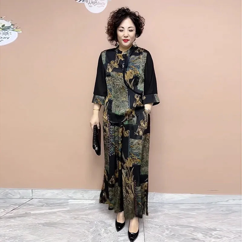 女性用ワイドレッグパンツセット,ルーズフィット,レディースフ - Ethnic Fashion Wear のレビューと価格