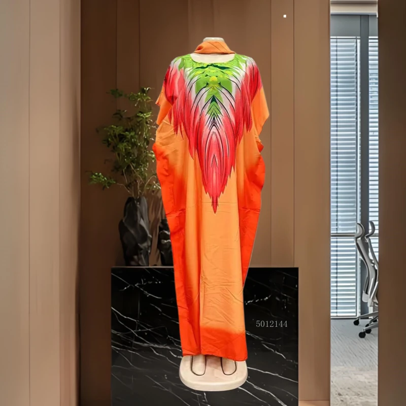 エレガントな花柄コットンアバヤ、女性用控えめなムスリムファッ - Abaya Modest Wear のレビューと価格