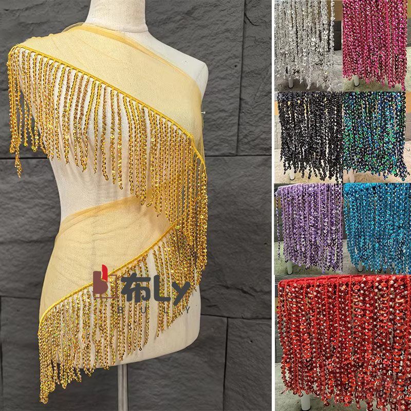 15cmビーズスパンコールタッセルフリンジ、エスニック刺繍ト - Ethnic Fashion Designer のレビューと価格