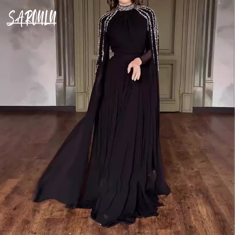 控えめなアラビア風ドバイロングスリーブイブニングドレス、在庫 - Abaya Modest Wear のレビューと価格