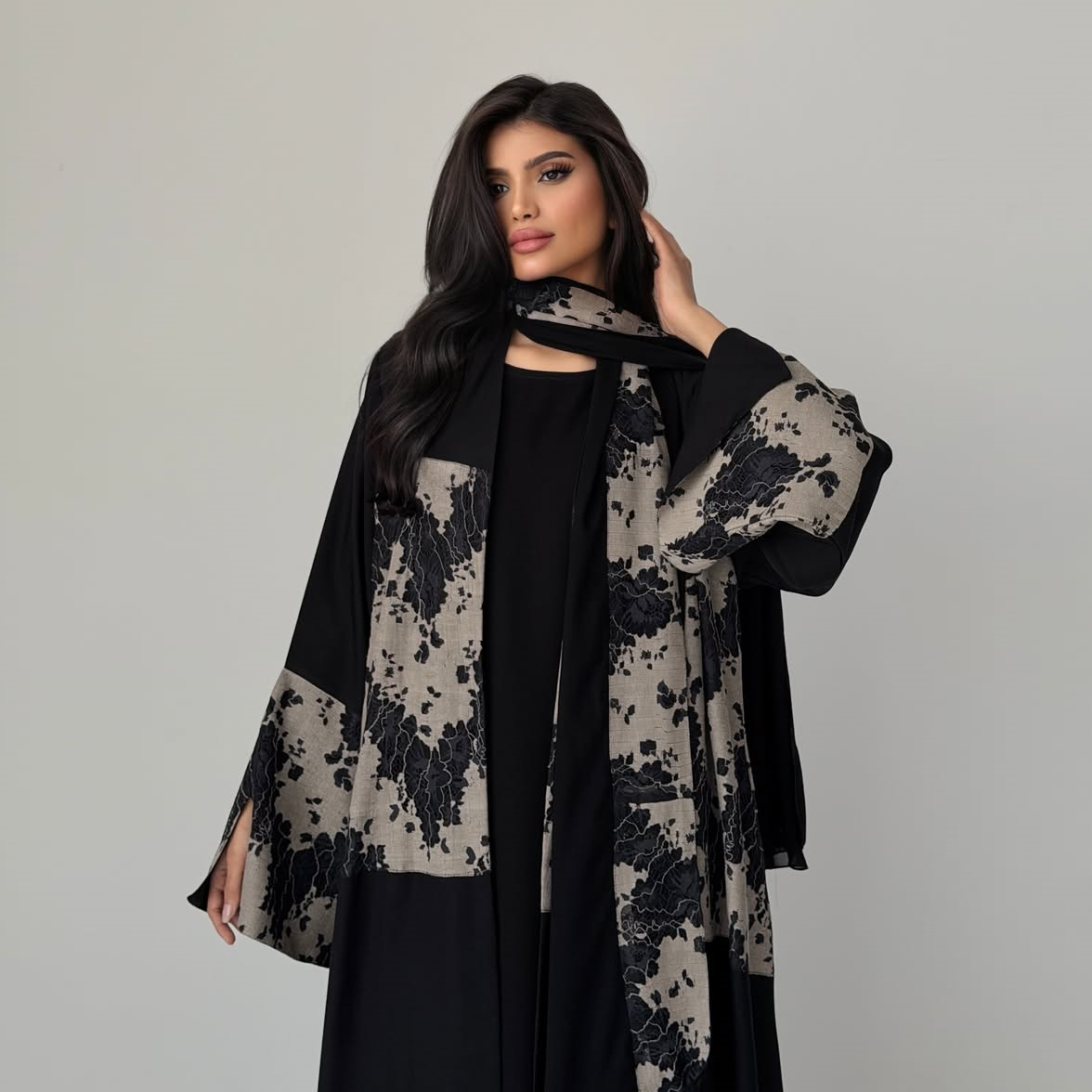 女性用イード・アバヤ・ヒジャブ2ピースセット、レースオープン - Jalabiya Women Arabic のレビューと価格